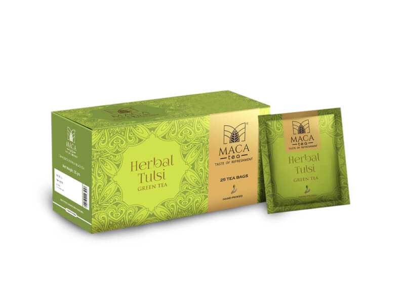 Herbal Tulsi Green Tea Bags - Maca Tea
